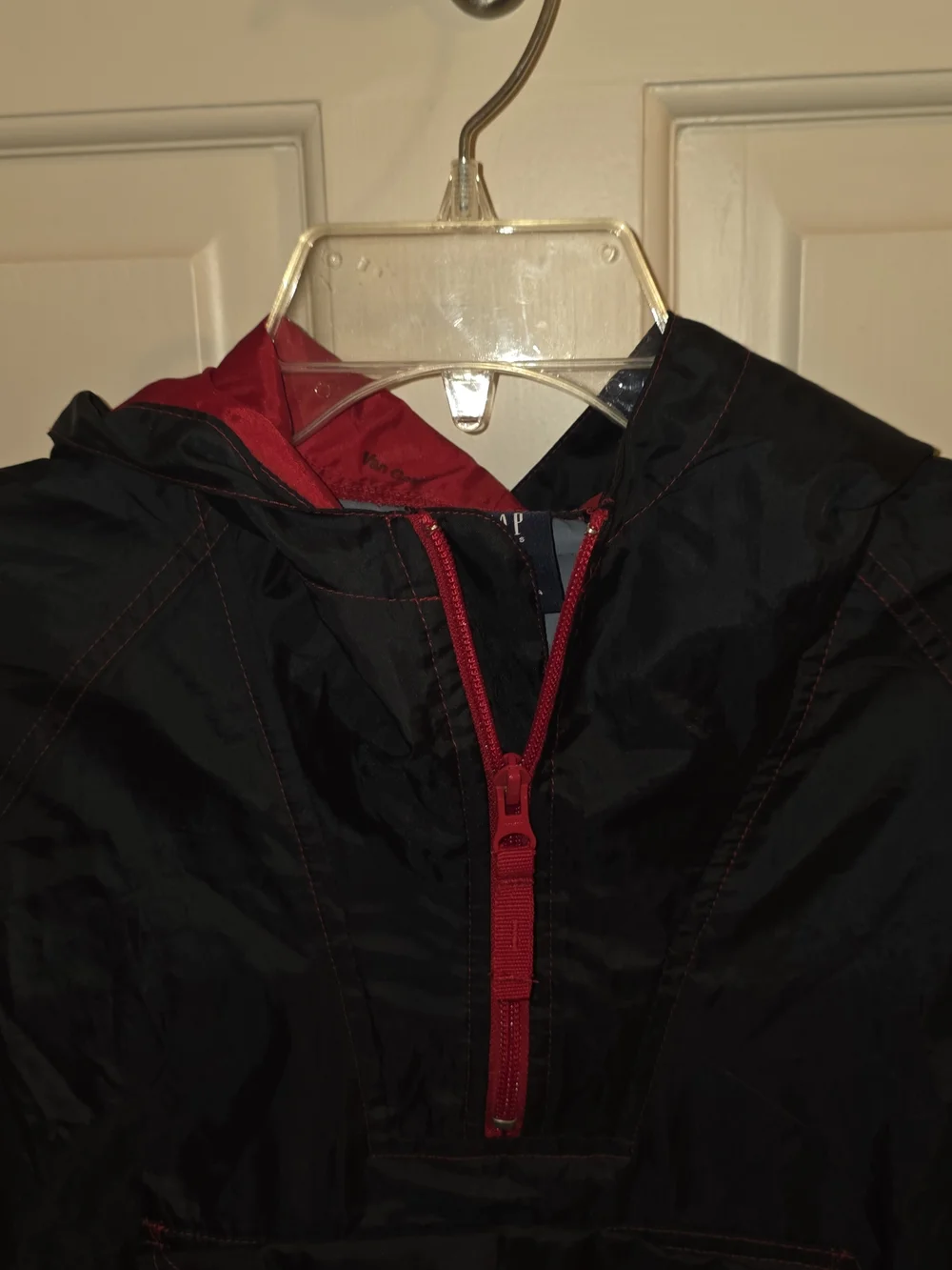 GapKids Black Pullover Jacket with Red Trim